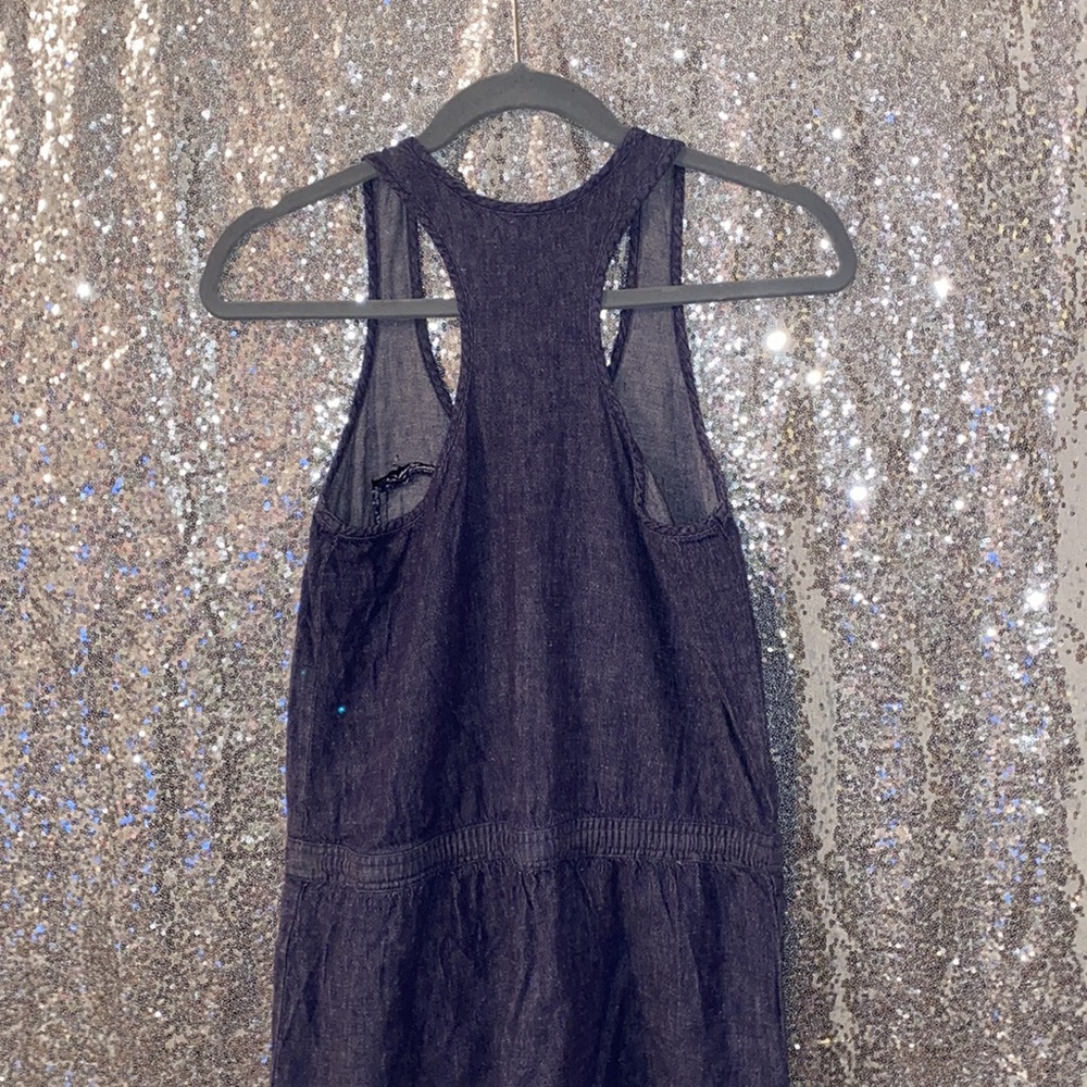 Denim Looking Drawstring Racerback Dress - Picture 4 of 6